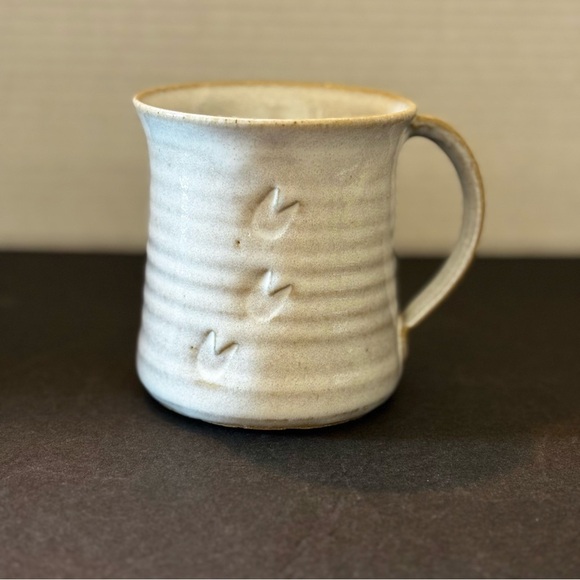 Hand Crafted Studio Art Pottery Mug with Critter Pig Inside Rustic Signed - Picture 1 of 10